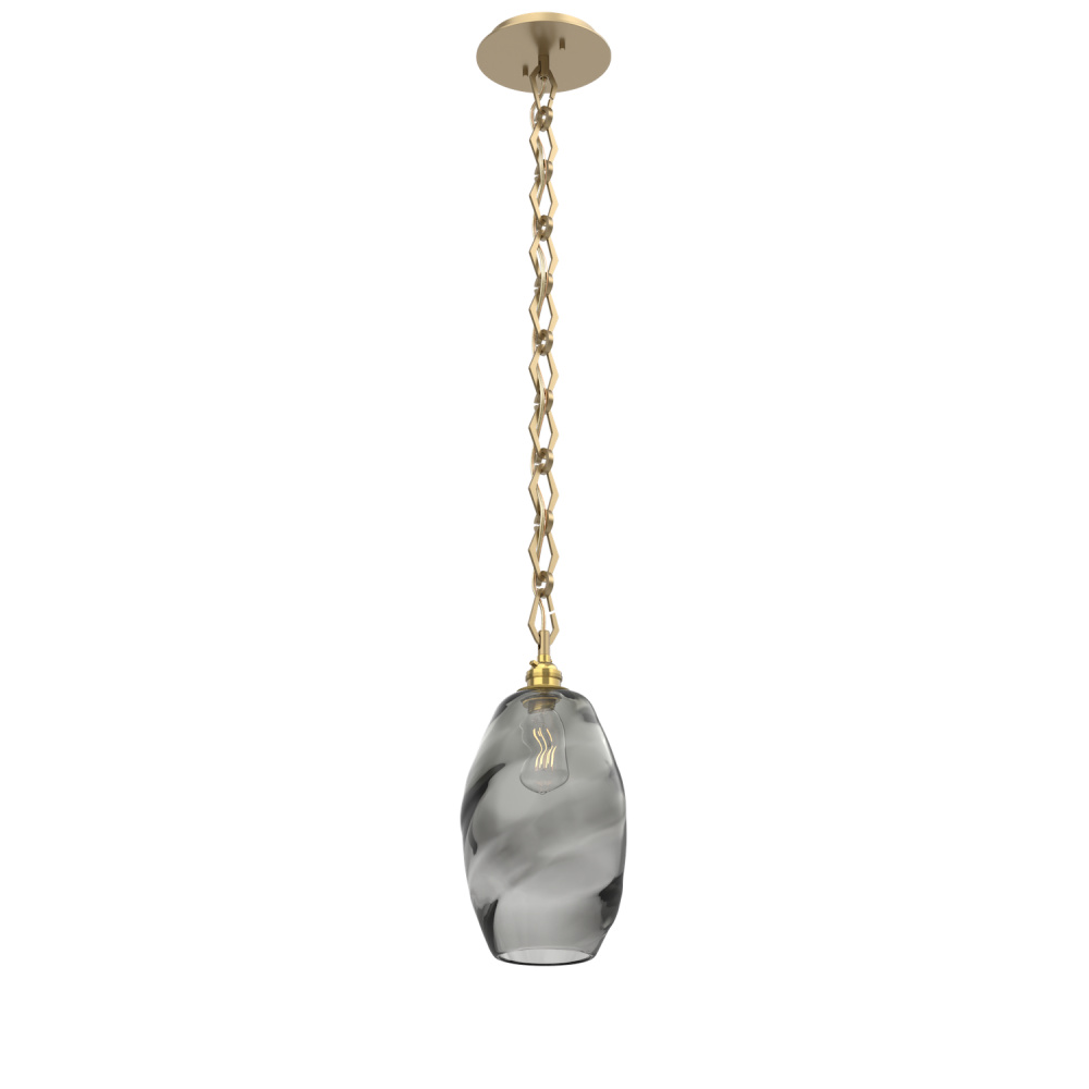 Ellisse Round Single Pendant with Chain