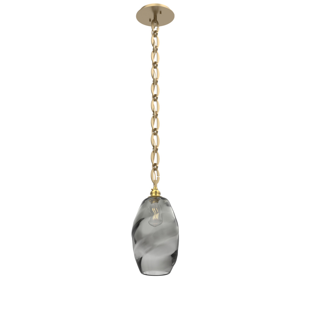 Ellisse Round Single Pendant with Chain