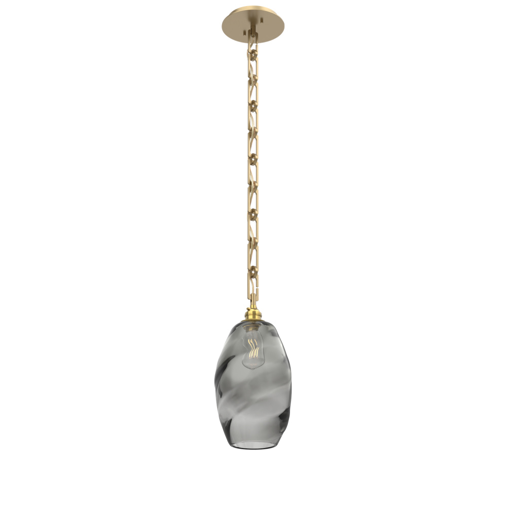 Ellisse Round Single Pendant with Chain
