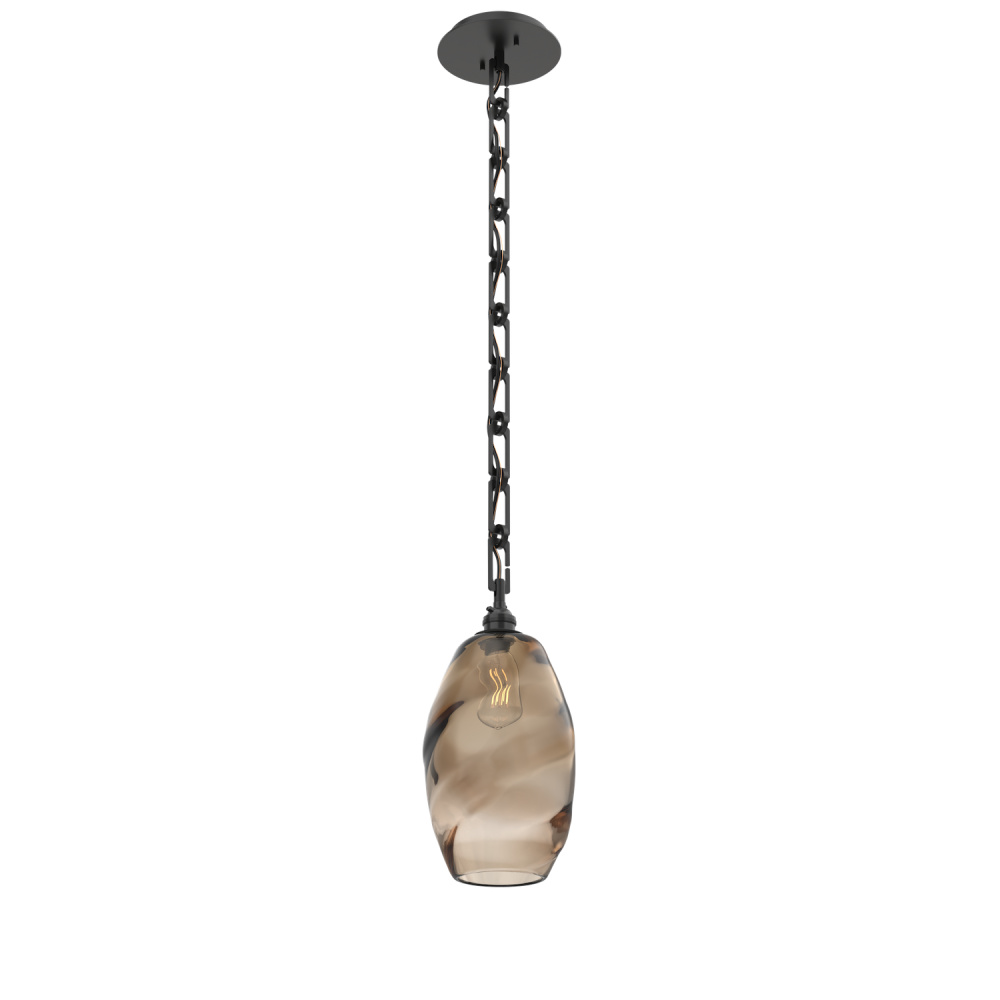 Ellisse Round Single Pendant with Chain