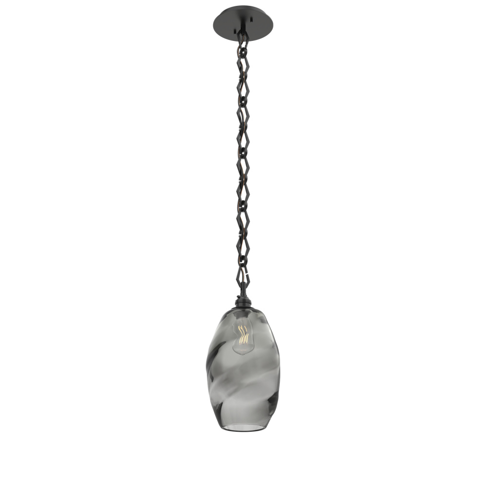 Ellisse Round Single Pendant with Chain