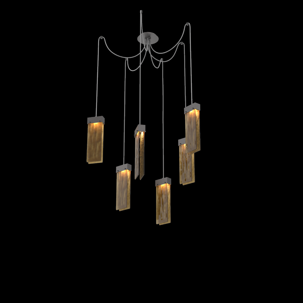 Parallel Round 6pc Swag Multi-Pendant