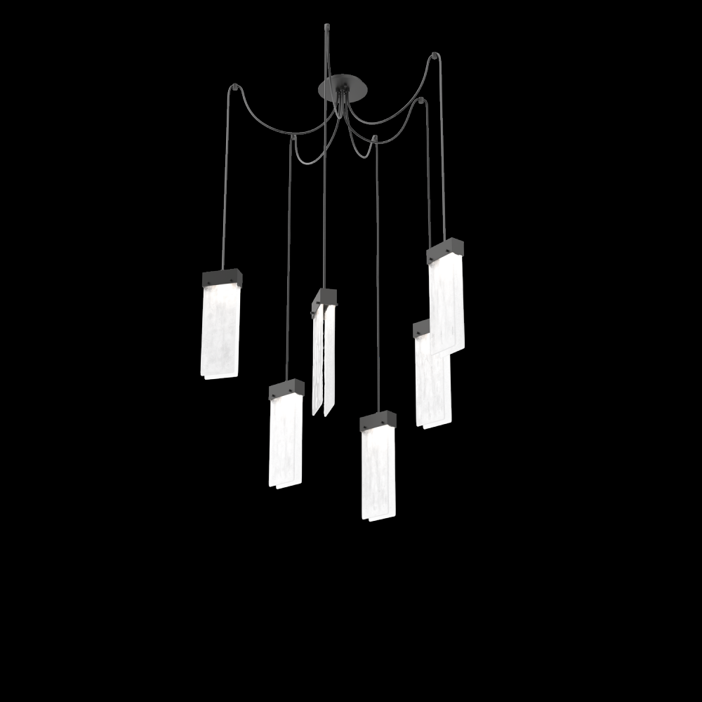 Parallel Round 6pc Swag Multi-Pendant
