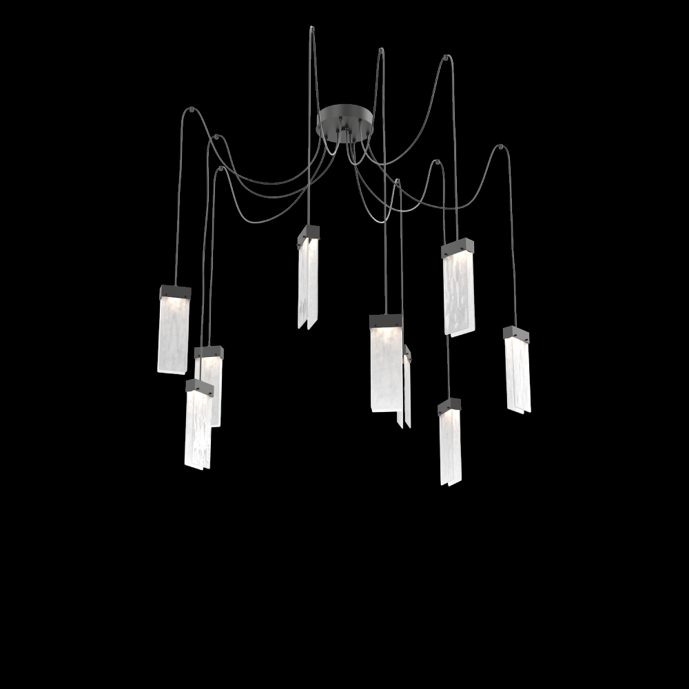 Parallel Round 9pc Swag Multi-Pendant