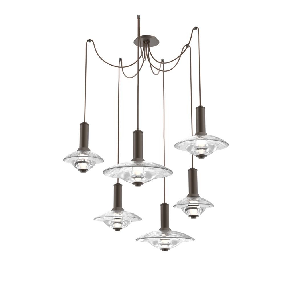 Cirrus Round 6pc Swag Multi-Pendant Chandelier