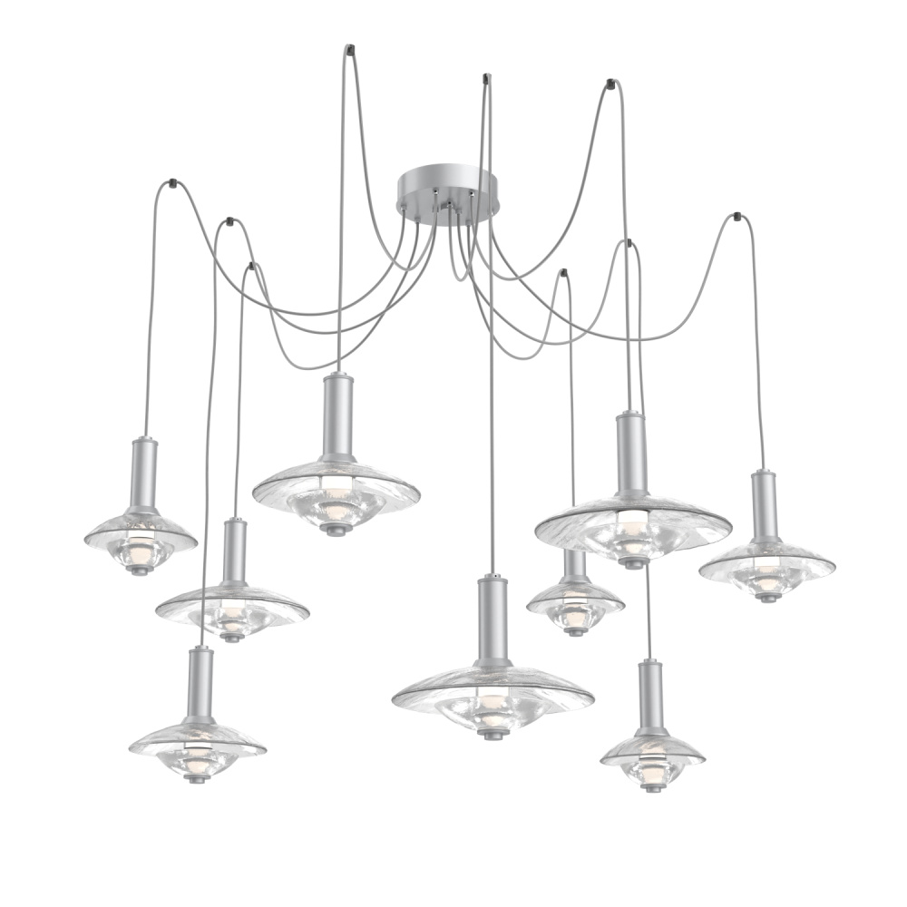 Cirrus Round 9pc Swag Multi-Pendant Chandelier