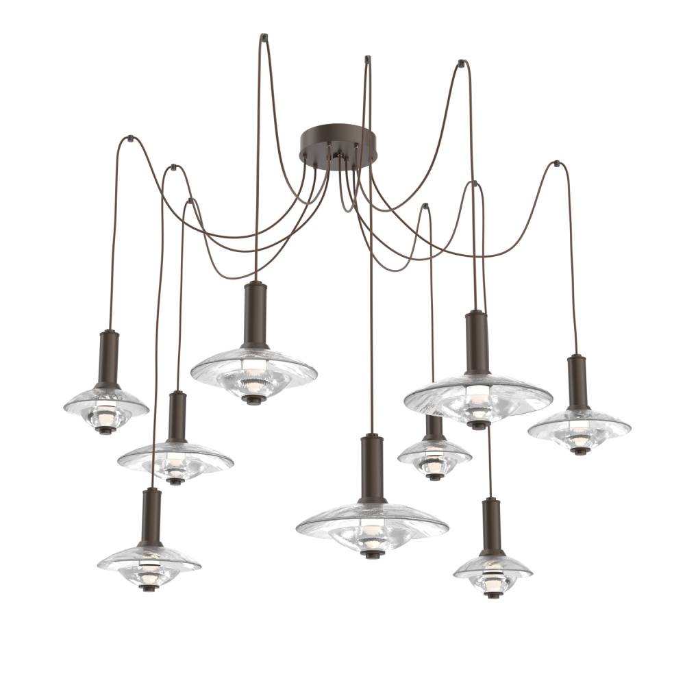 Cirrus Round 9pc Swag Multi-Pendant Chandelier