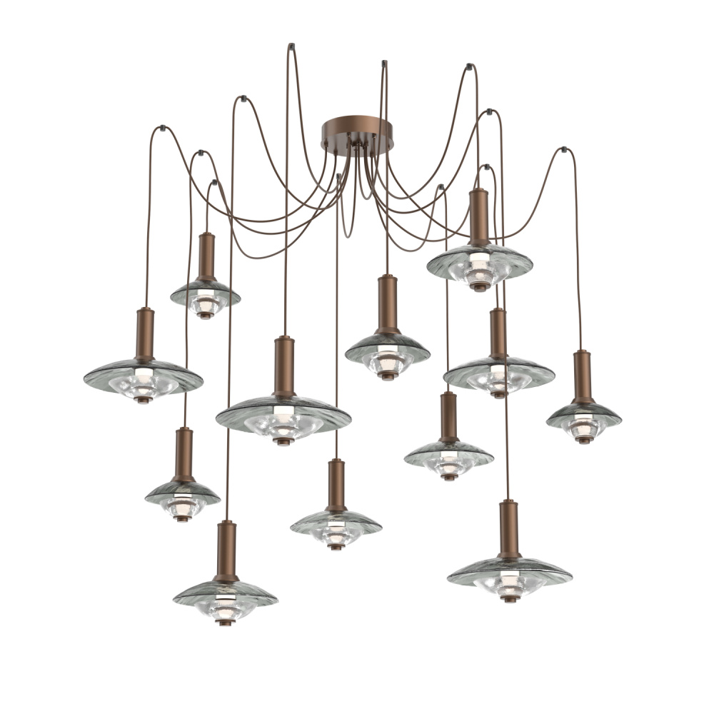 Cirrus Round 12pc Swag Multi-Pendant Chandelier