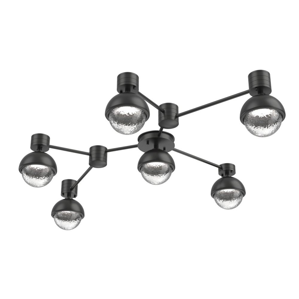 Cabochon Flush Mount Wall Sconce Matte Black