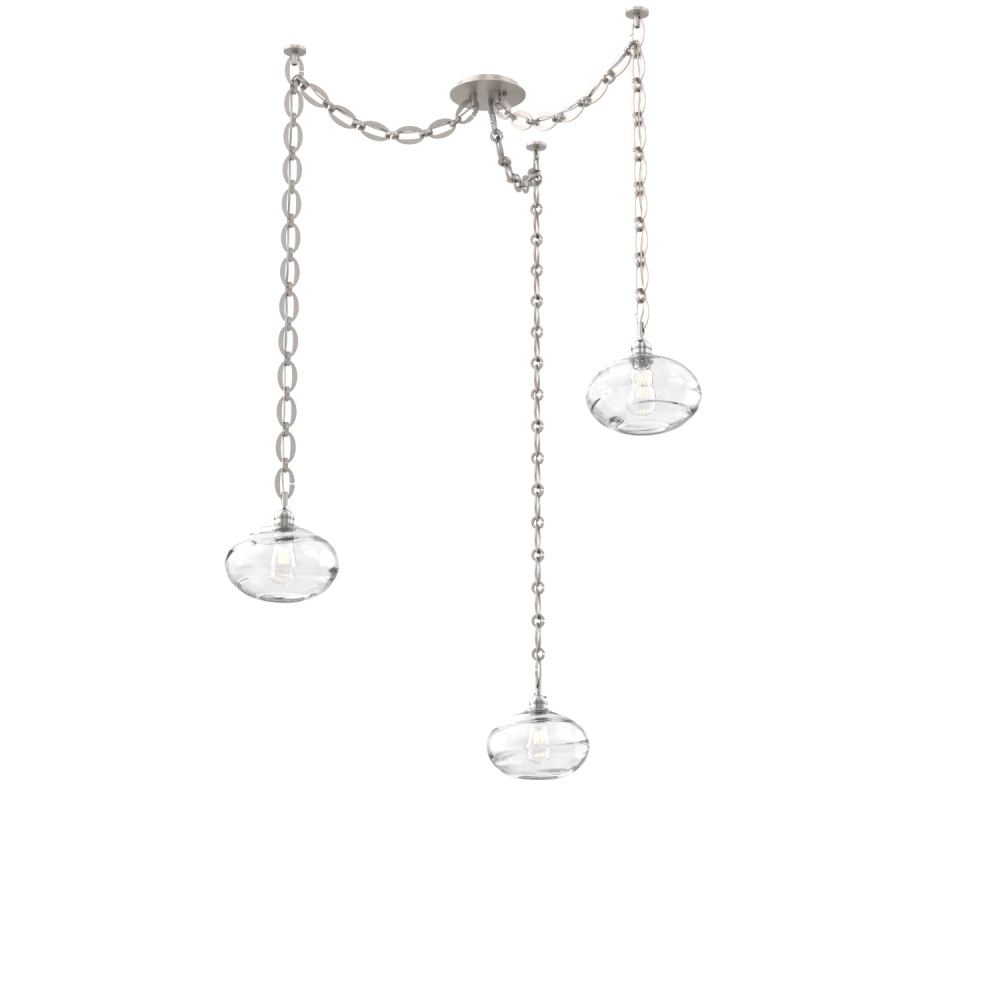 Coppa Multi Light Pendant Multi Port Canopy Beige Silver