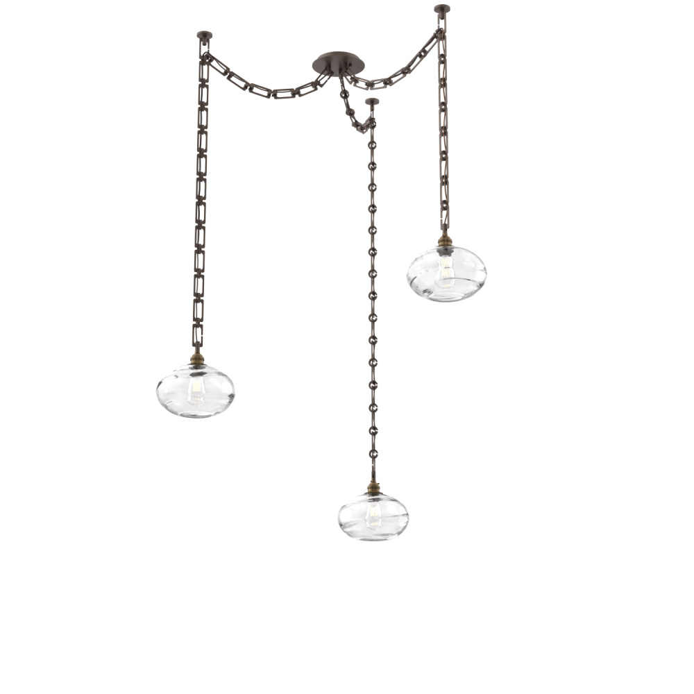 Coppa Multi Light Pendant Multi Port Canopy Flat Bronze