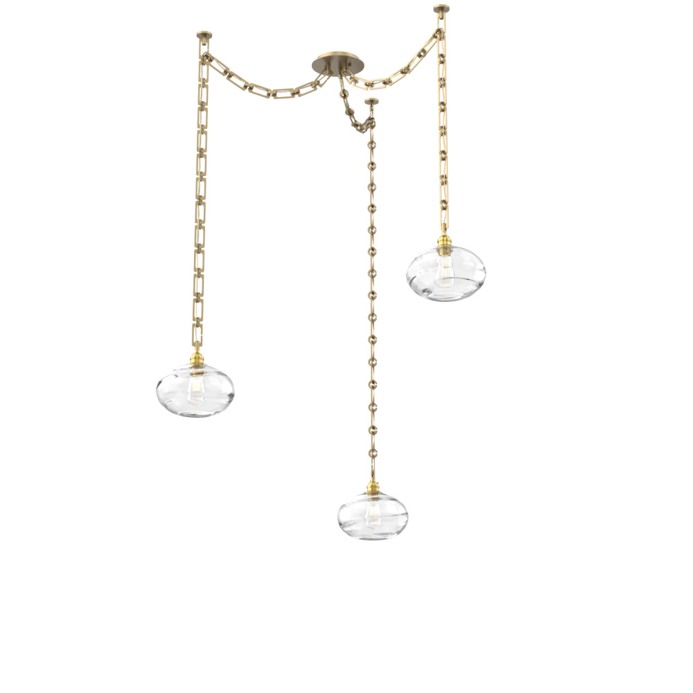 Coppa Multi Light Pendant Multi Port Canopy Gilded Brass