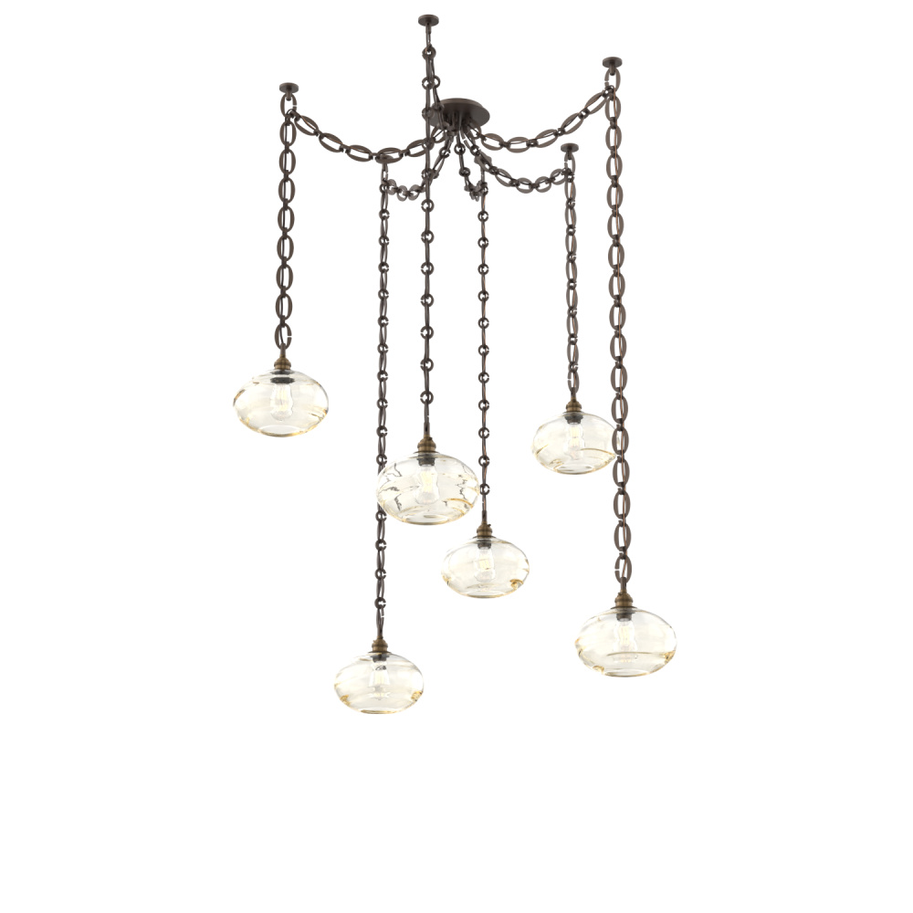 Coppa Multi Light Pendant Multi Port Canopy Flat Bronze