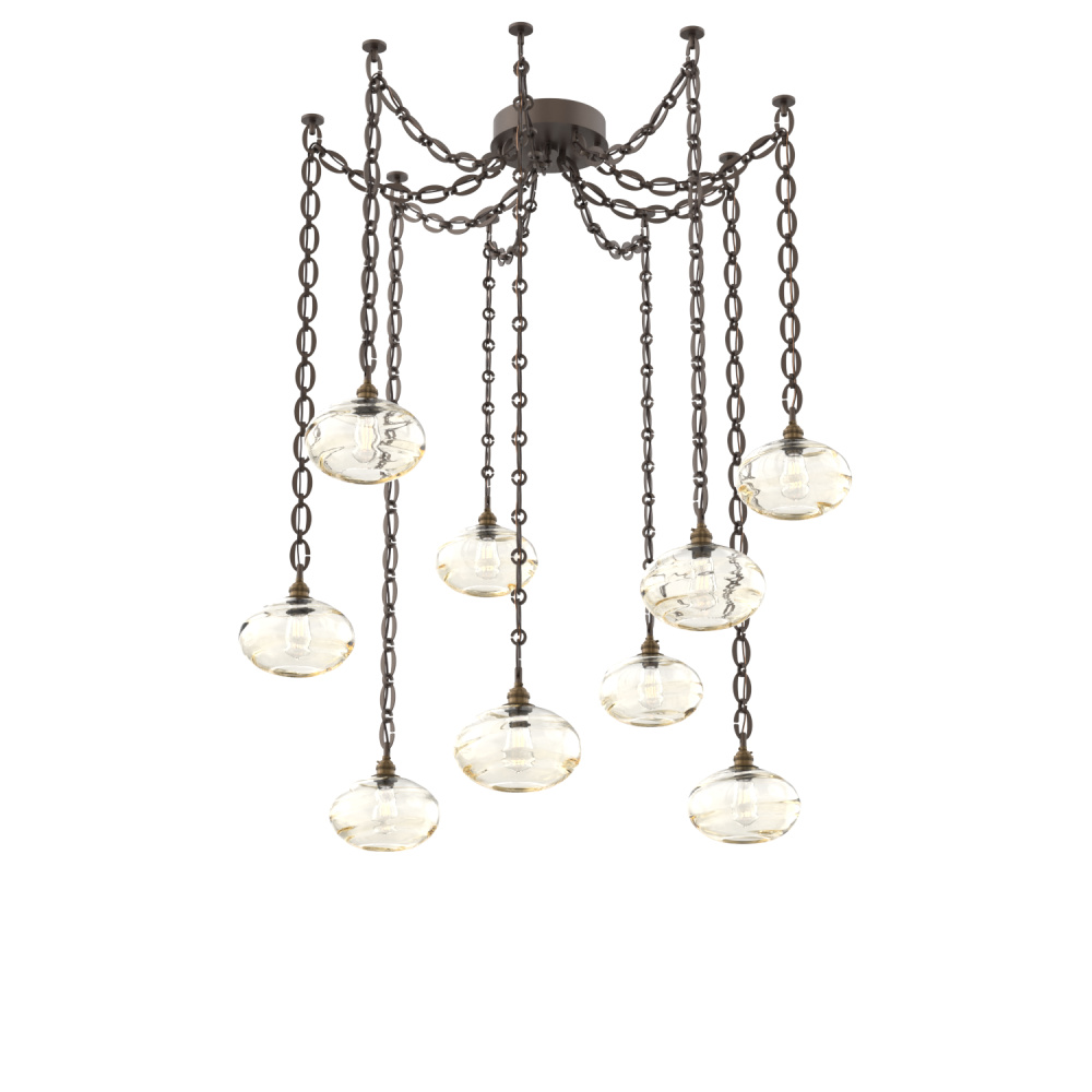 Coppa Multi Light Pendant Multi Port Canopy Flat Bronze