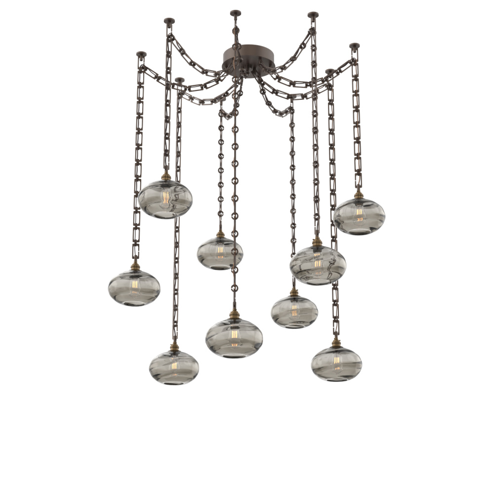 Coppa Multi Light Pendant Multi Port Canopy Flat Bronze