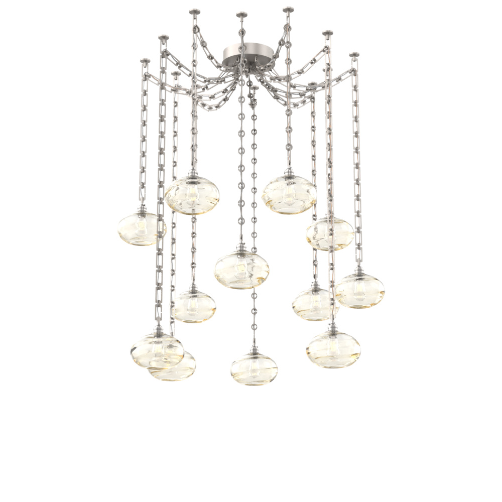 Coppa Multi Light Pendant Multi Port Canopy Beige Silver