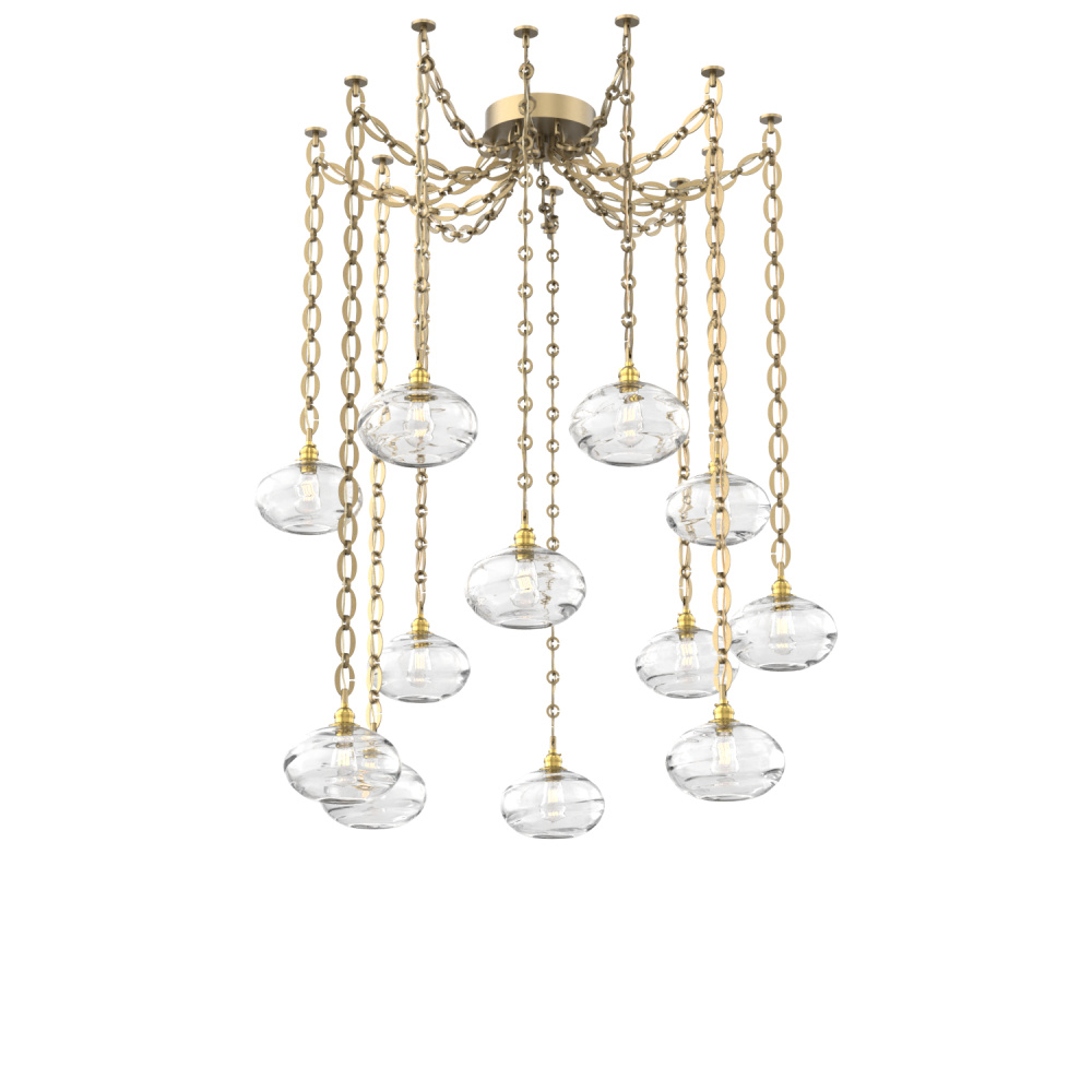 Coppa Multi Light Pendant Multi Port Canopy Gilded Brass