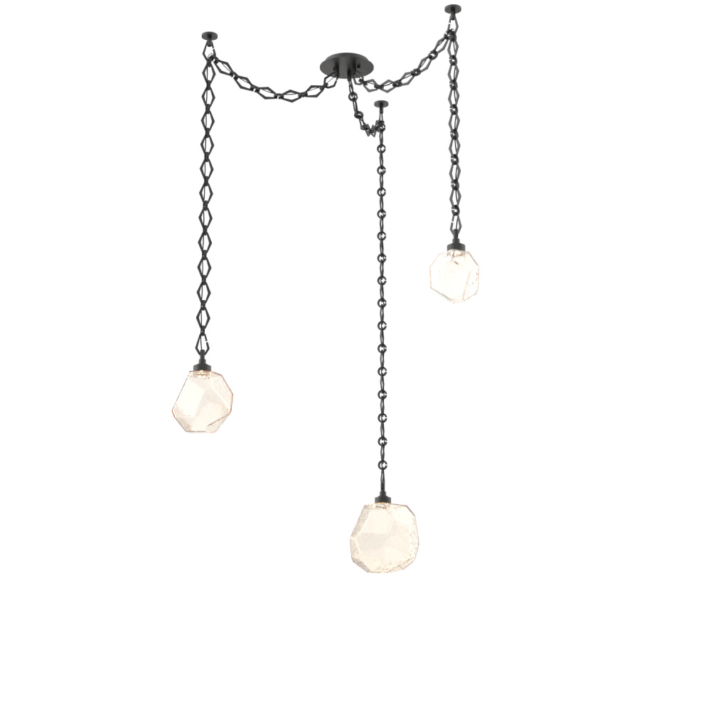 Gem Multi Light Pendant Multi Port Canopy Matte Black