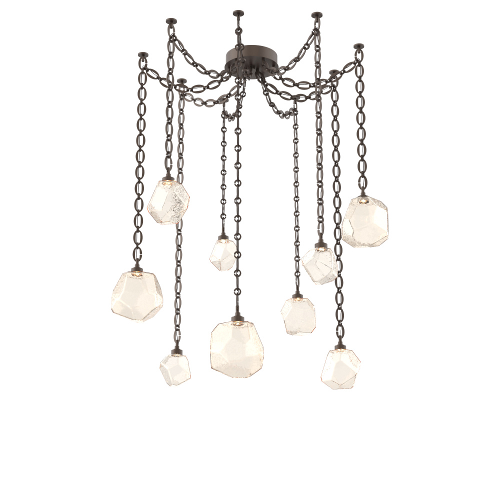 Gem Multi Light Pendant Multi Port Canopy Flat Bronze