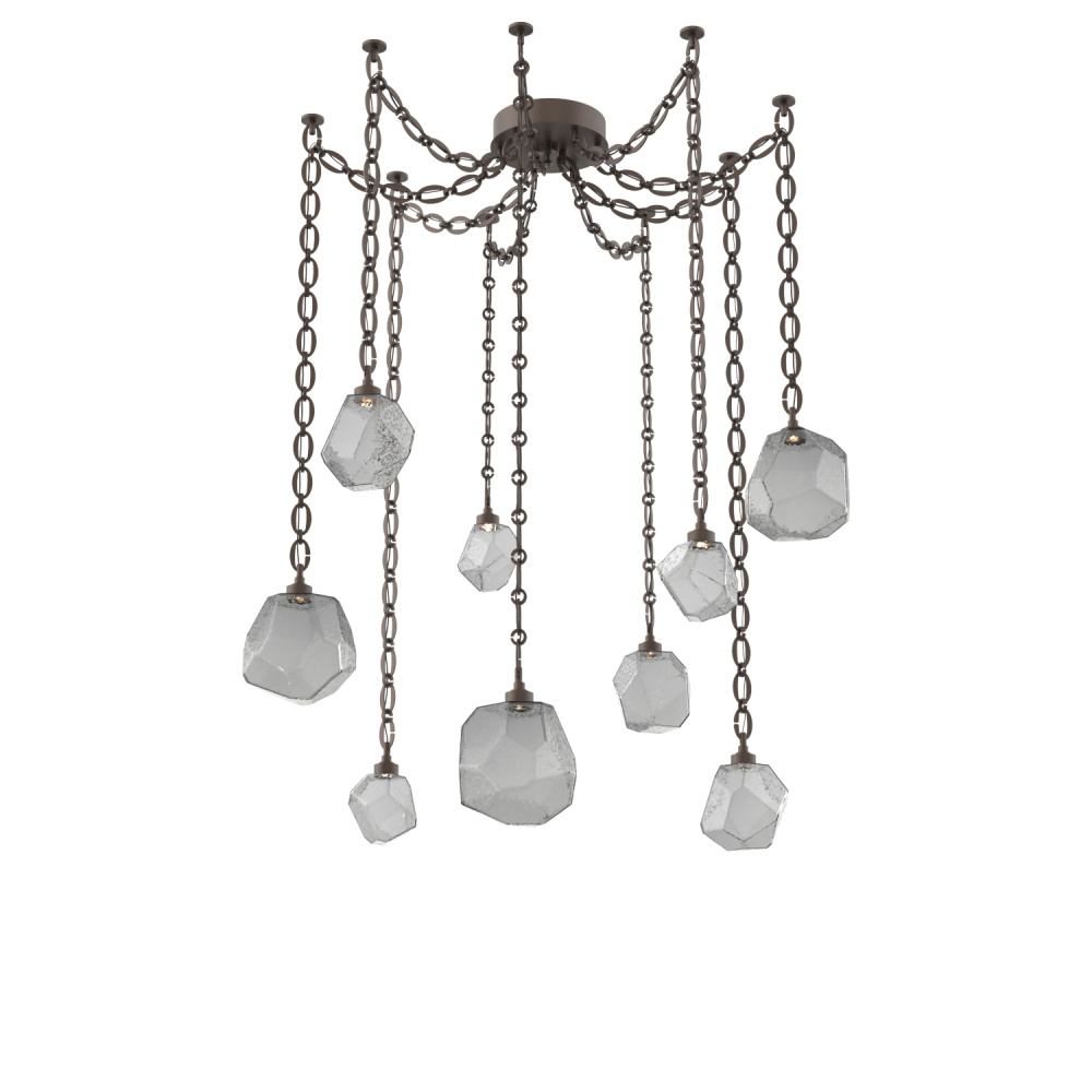 Gem Multi Light Pendant Multi Port Canopy Flat Bronze