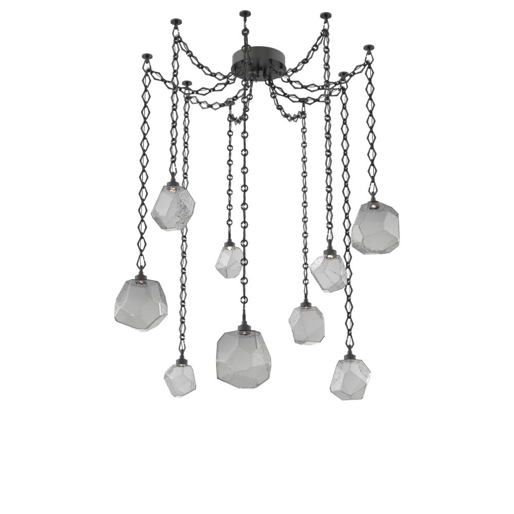 Gem Multi Light Pendant Multi Port Canopy Matte Black