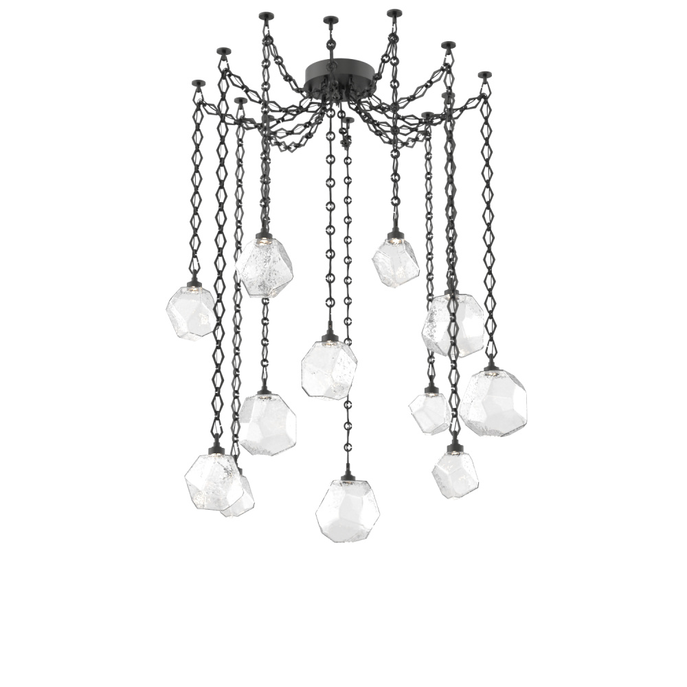 Gem Multi Light Pendant Multi Port Canopy Matte Black