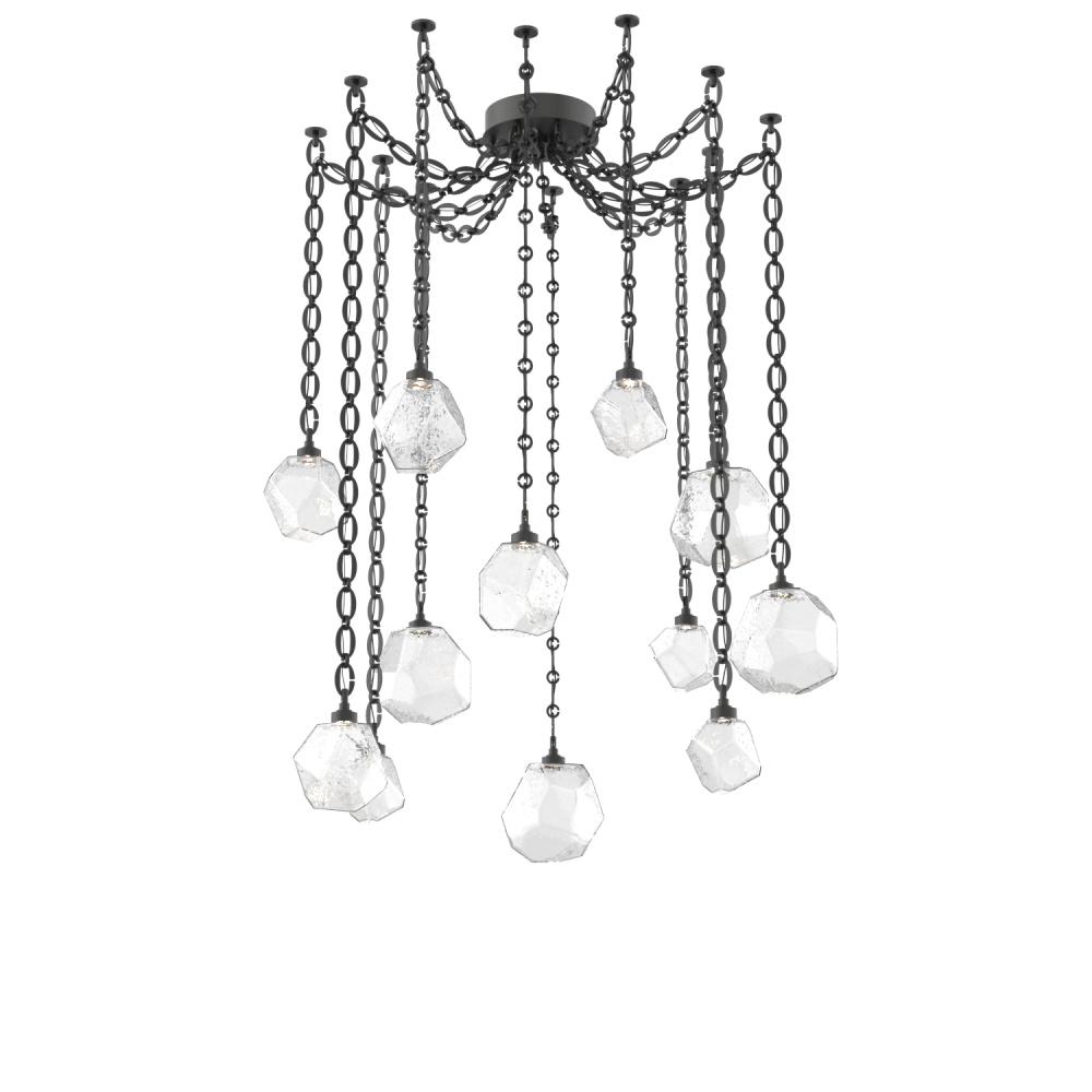 Gem Multi Light Pendant Multi Port Canopy Matte Black