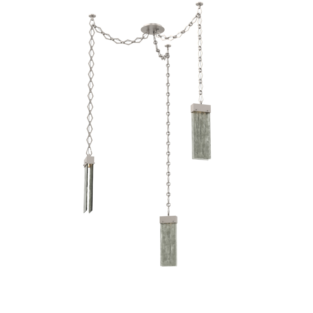 Parallel Multi Light Pendant Multi Port Canopy Beige Silver