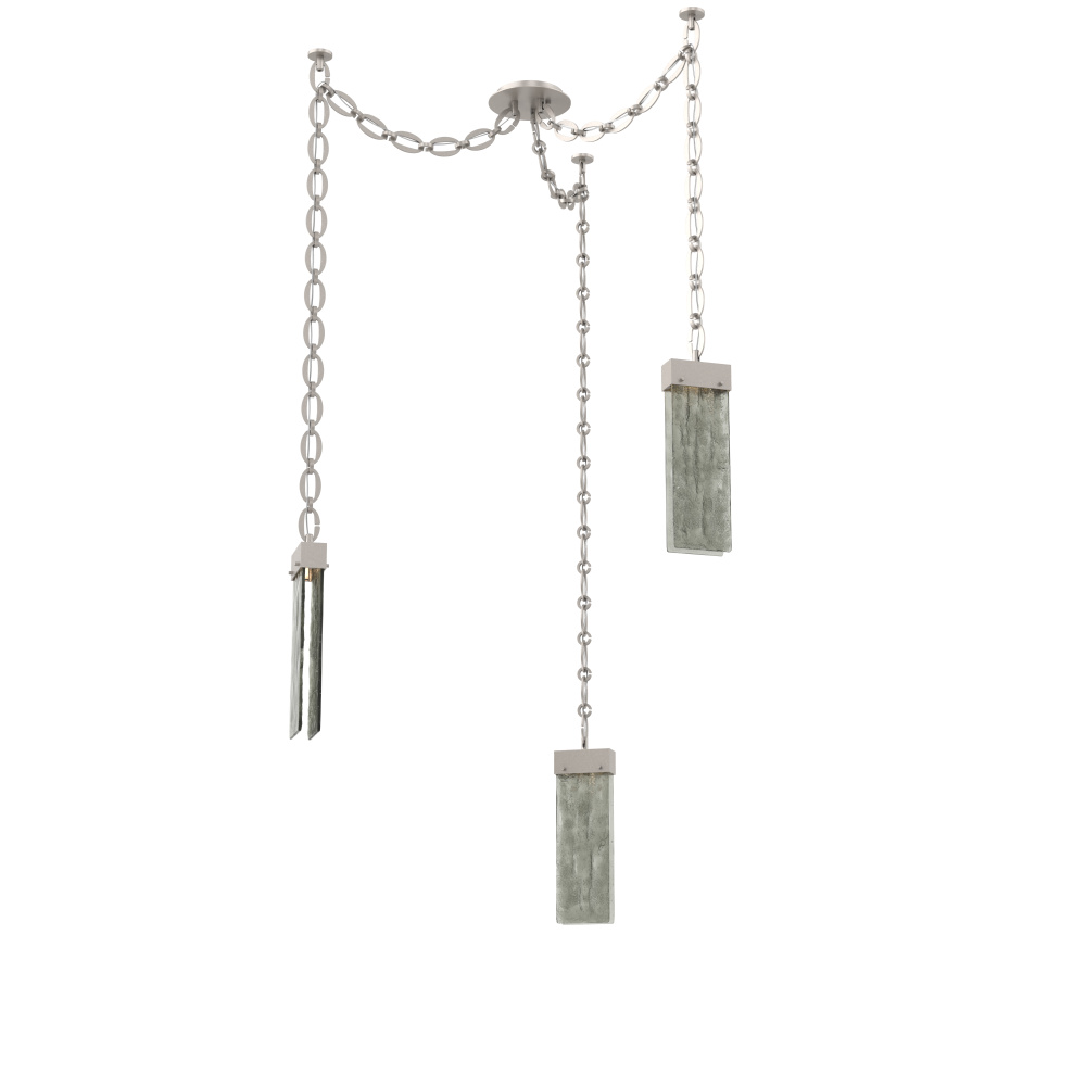 Parallel Multi Light Pendant Multi Port Canopy Beige Silver