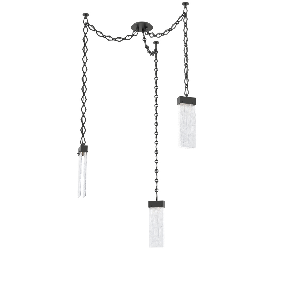 Parallel Multi Light Pendant Multi Port Canopy Matte Black