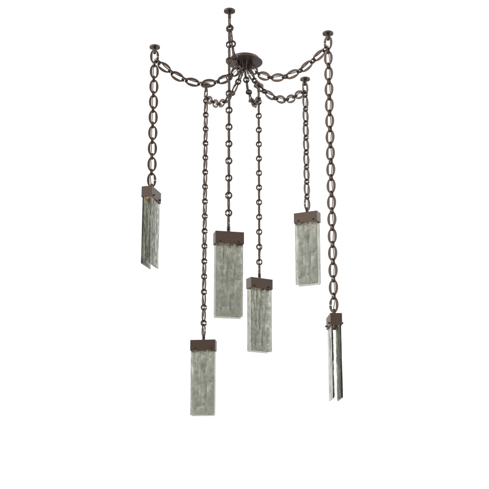 Parallel Multi Light Pendant Multi Port Canopy Flat Bronze