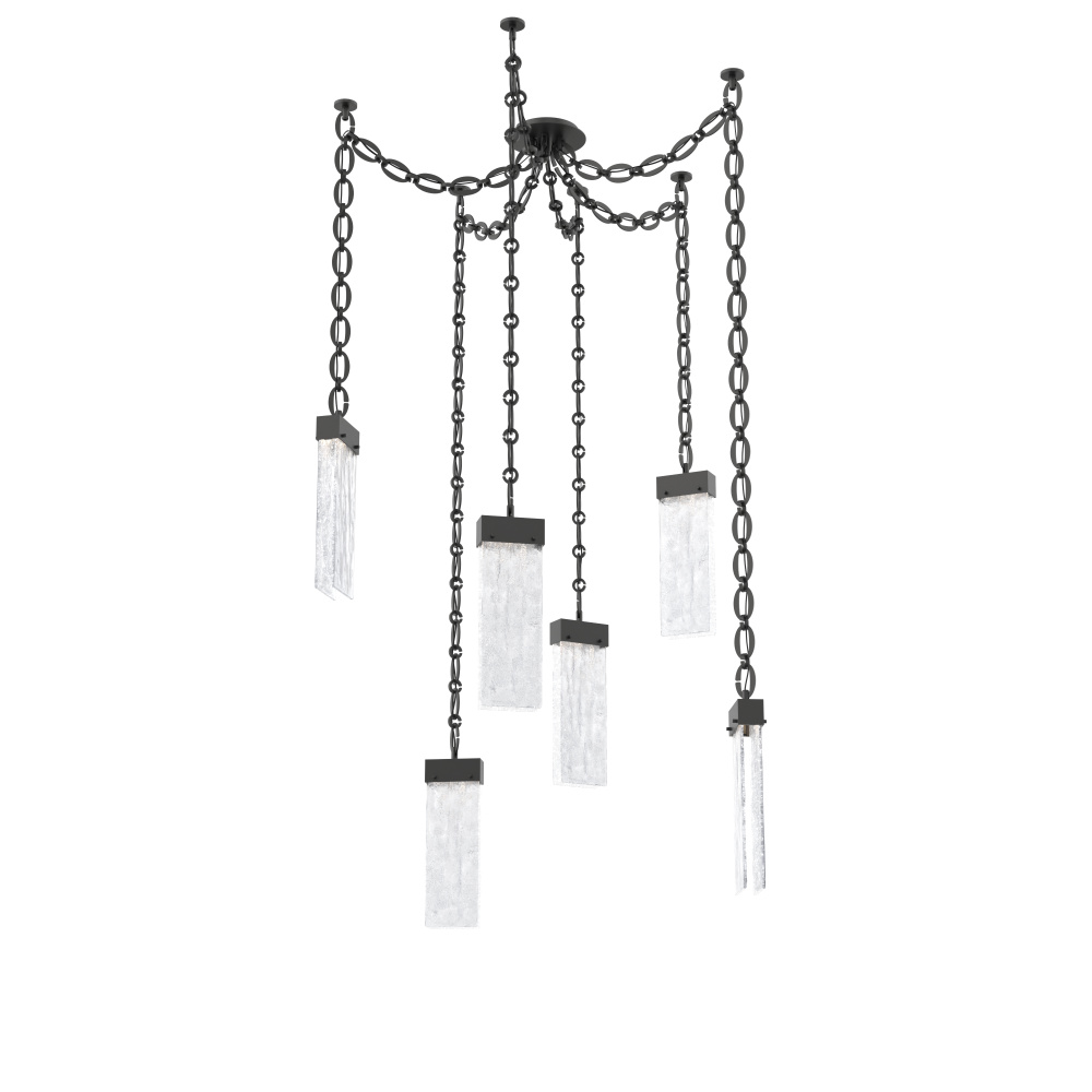Parallel Multi Light Pendant Multi Port Canopy Matte Black