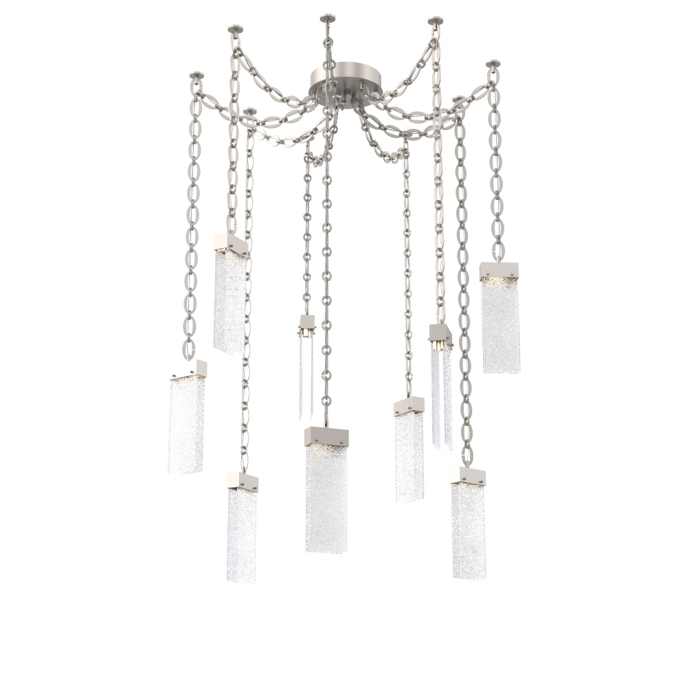 Parallel Multi Light Pendant Multi Port Canopy Beige Silver