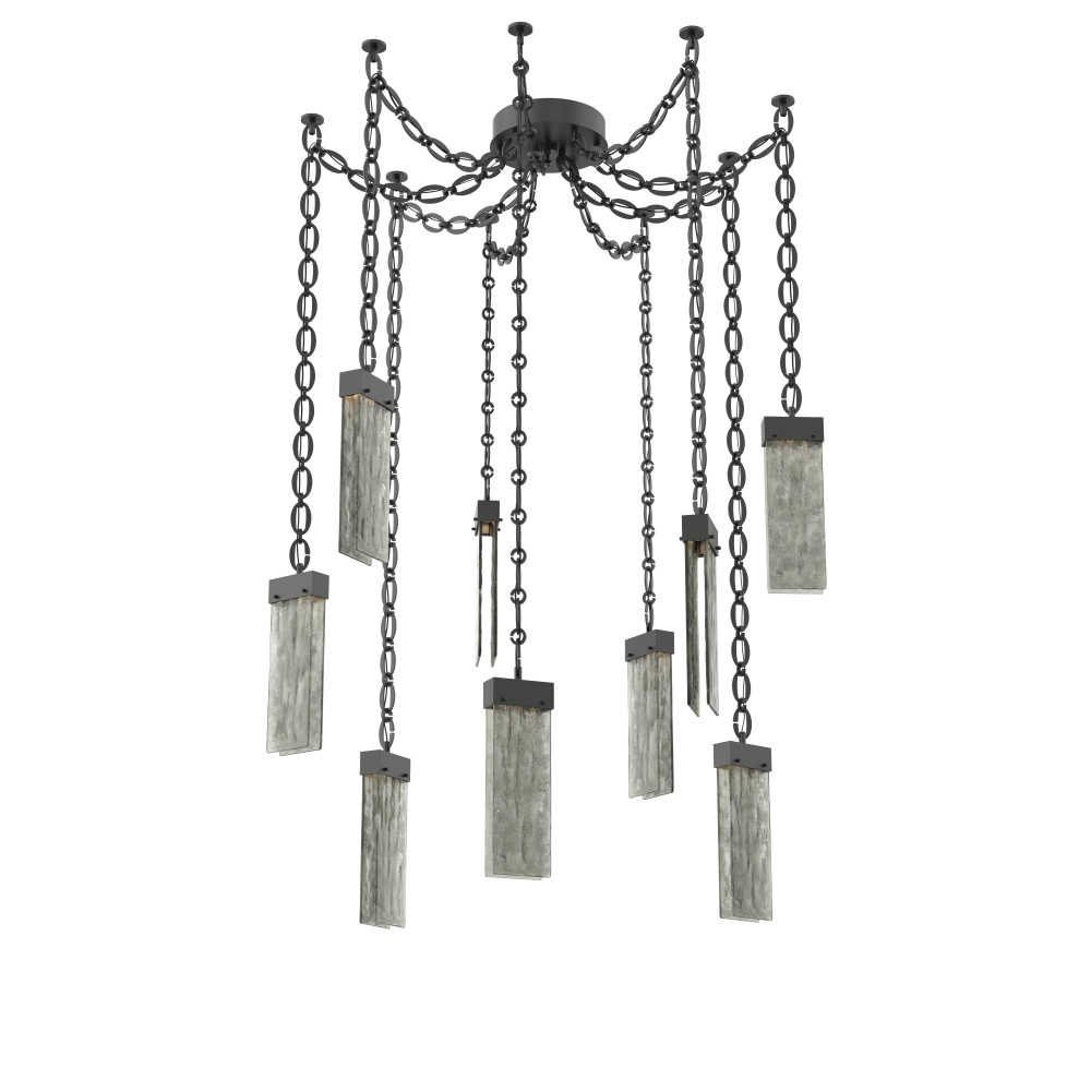 Parallel Multi Light Pendant Multi Port Canopy Matte Black