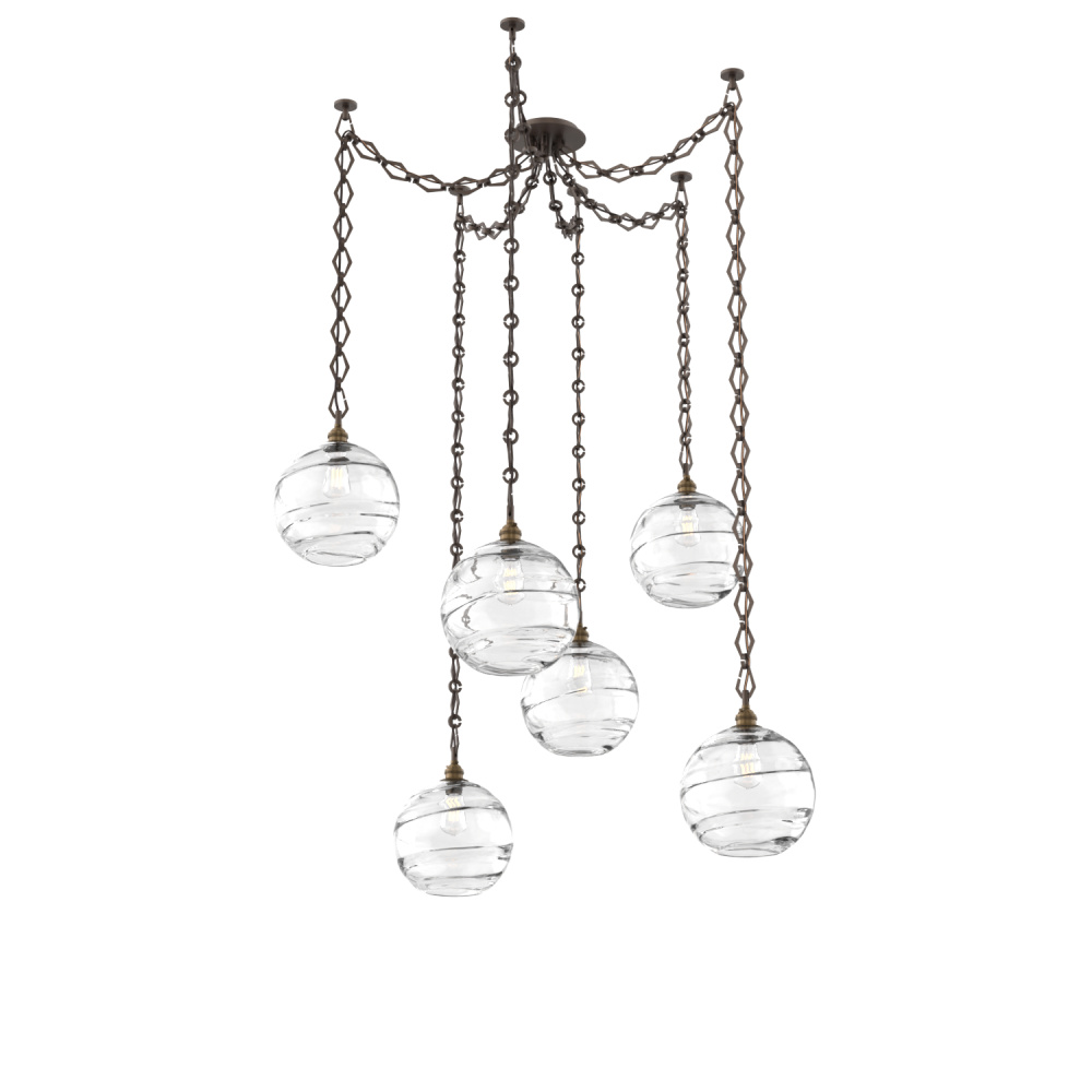 Terra Multi Light Pendant Multi Port Canopy Flat Bronze