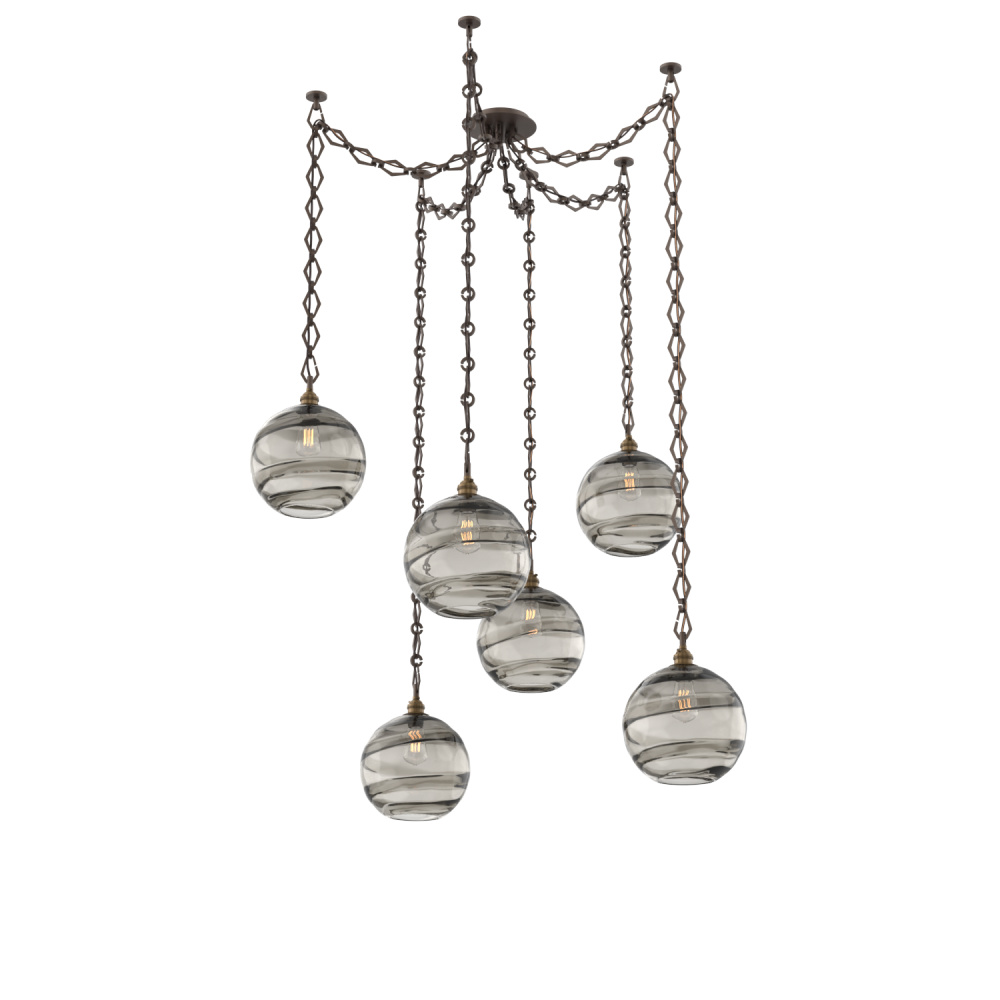 Terra Multi Light Pendant Multi Port Canopy Flat Bronze