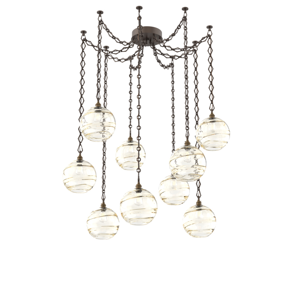 Terra Multi Light Pendant Multi Port Canopy Flat Bronze