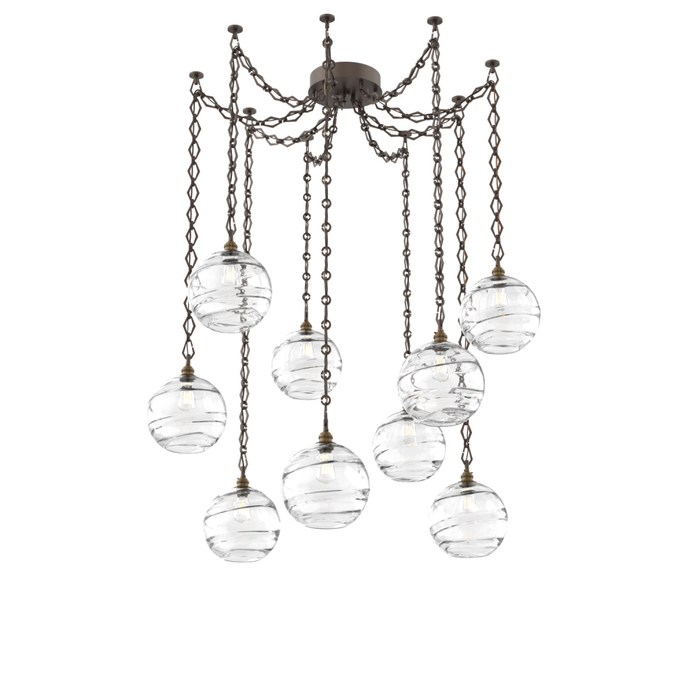 Terra Multi Light Pendant Multi Port Canopy Flat Bronze