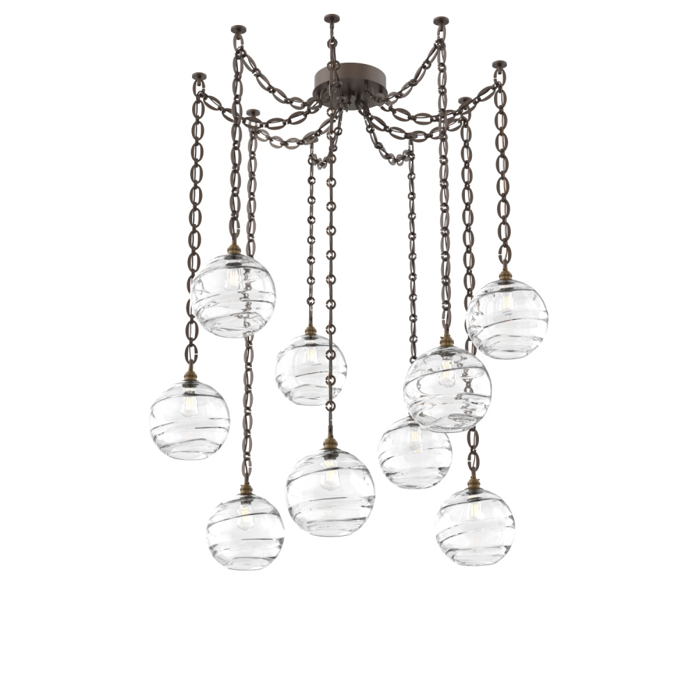 Terra Multi Light Pendant Multi Port Canopy Flat Bronze