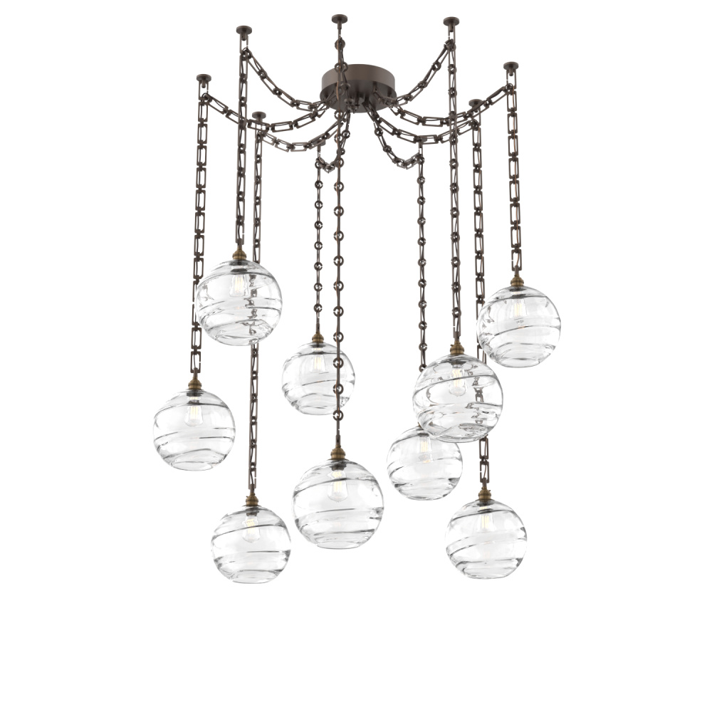 Terra Multi Light Pendant Multi Port Canopy Flat Bronze