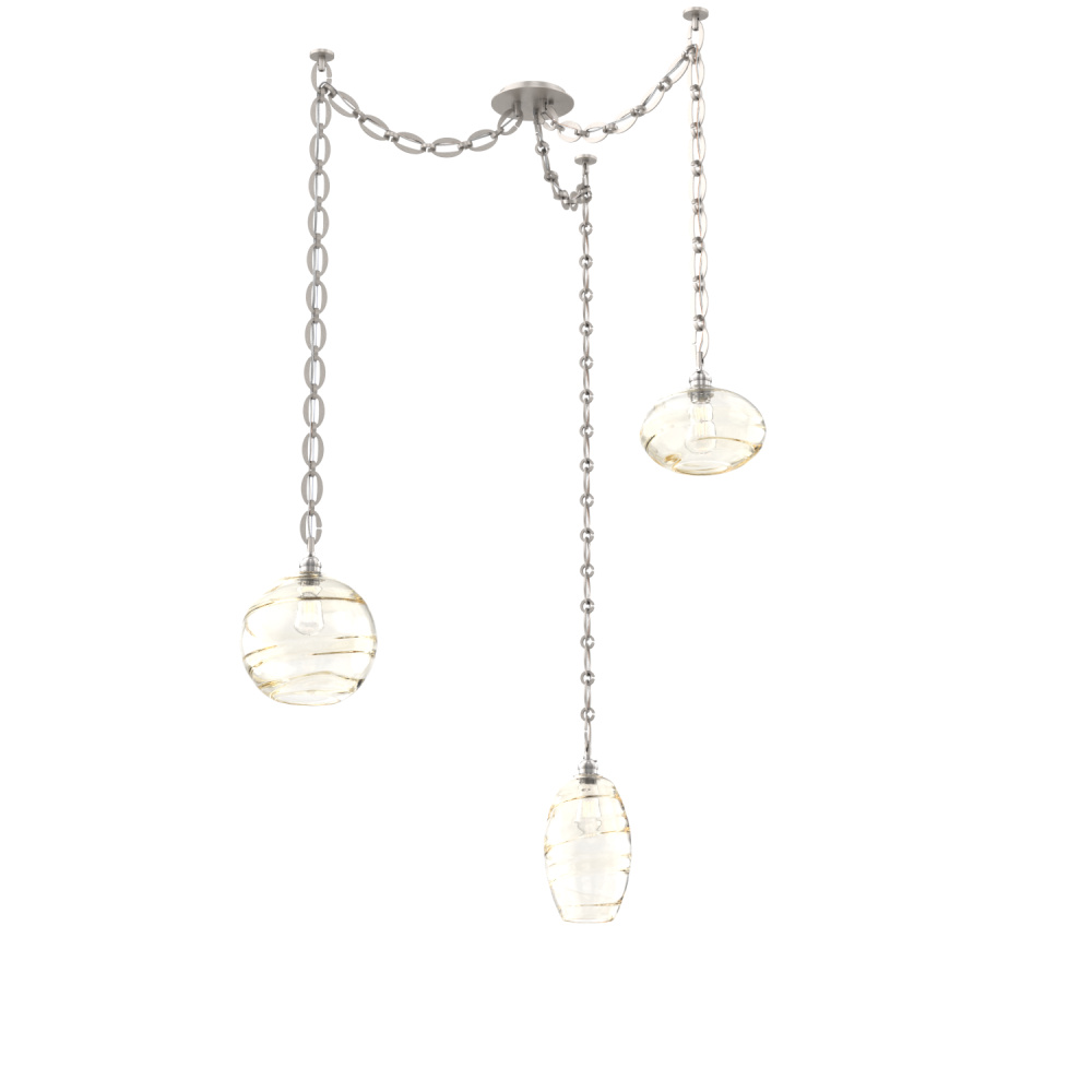 Misto Multi Light Pendant Multi Port Canopy Beige Silver