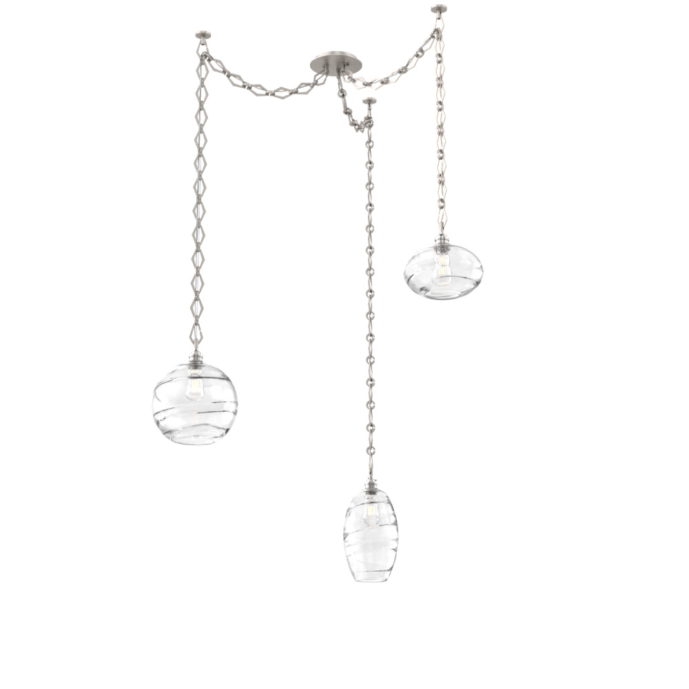 Misto Multi Light Pendant Multi Port Canopy Beige Silver