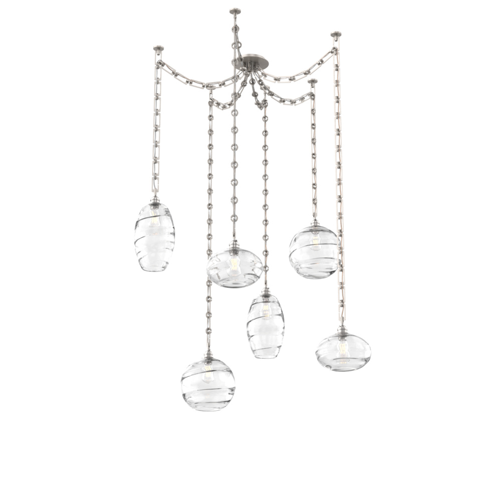 Misto Multi Light Pendant Multi Port Canopy Beige Silver