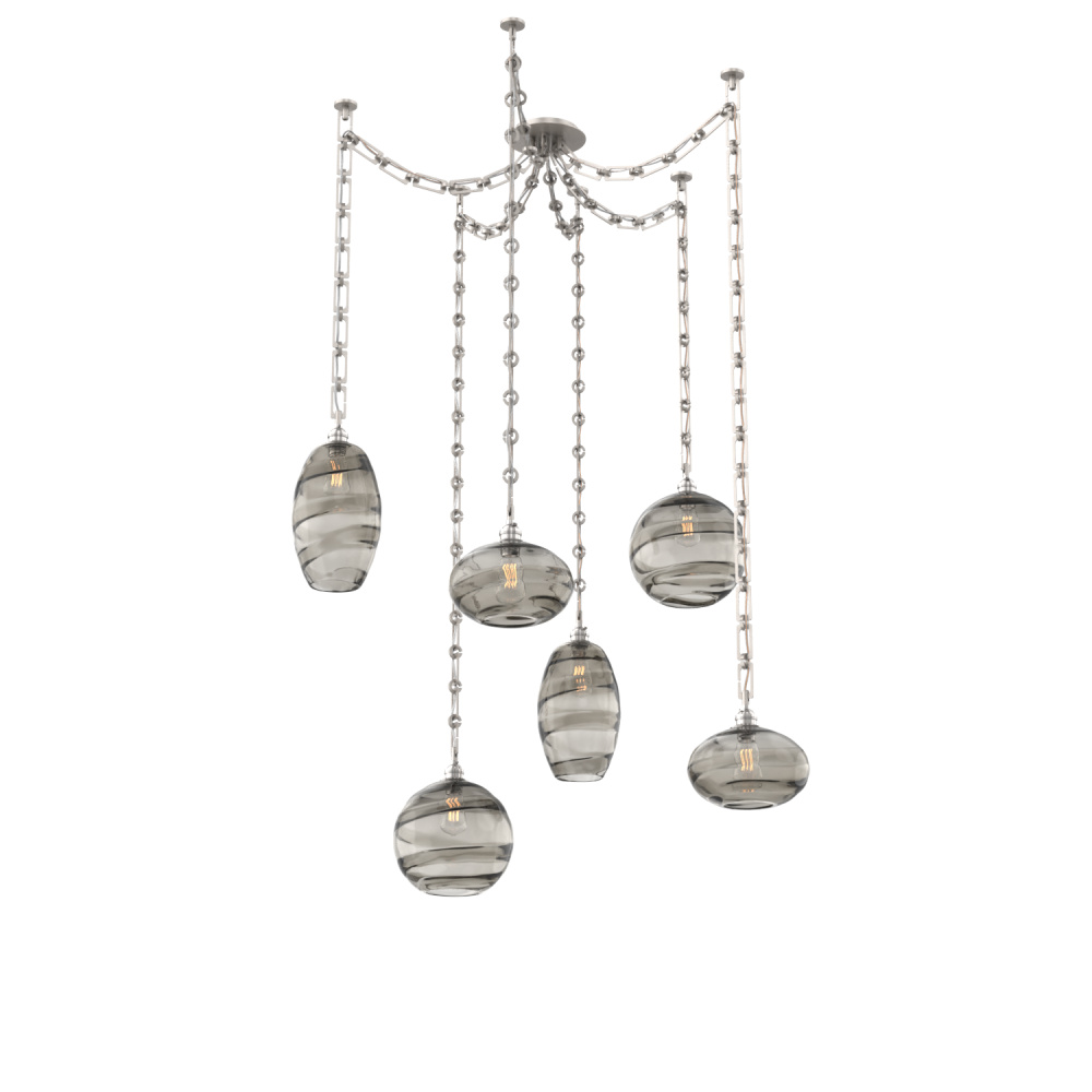 Misto Round 6pc Swag Multi-Pendant Chain