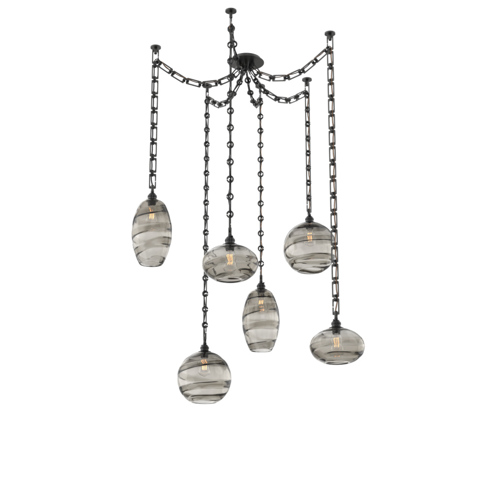 Misto Multi Light Pendant Multi Port Canopy Matte Black