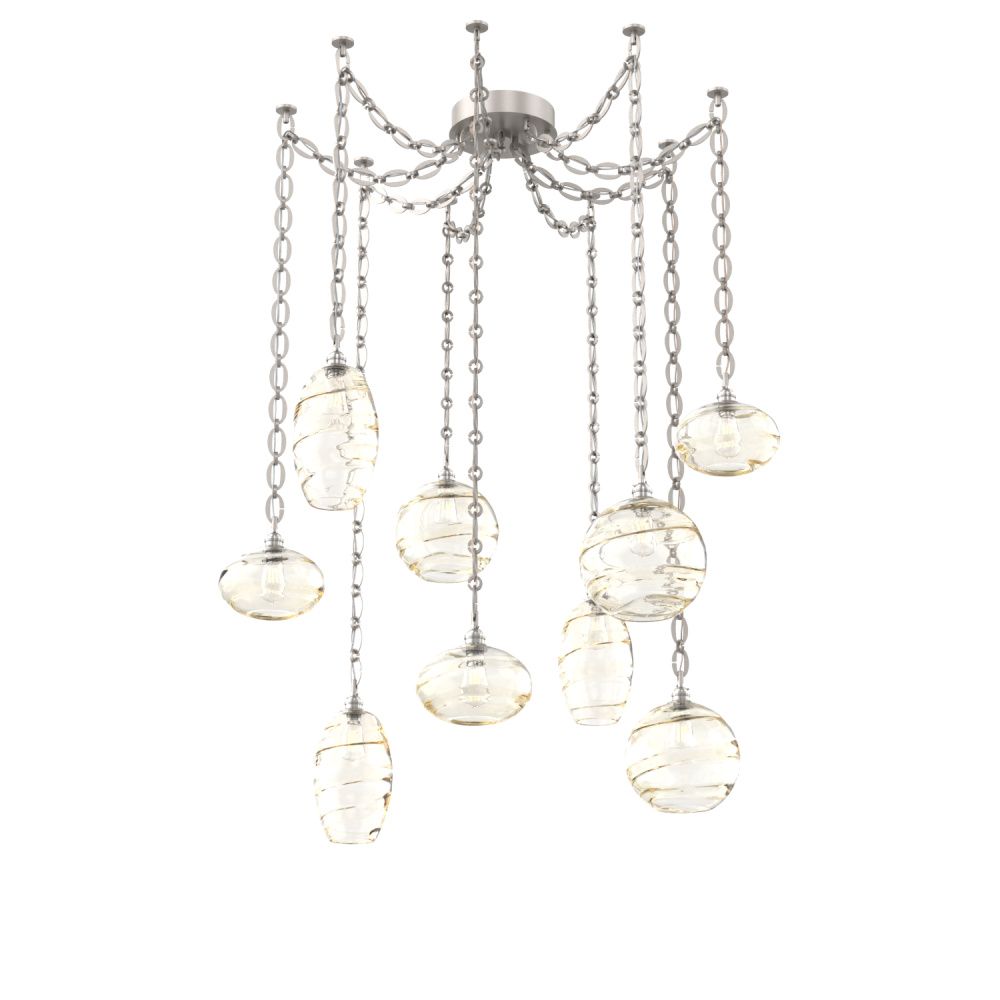Misto Multi Light Pendant Multi Port Canopy Beige Silver