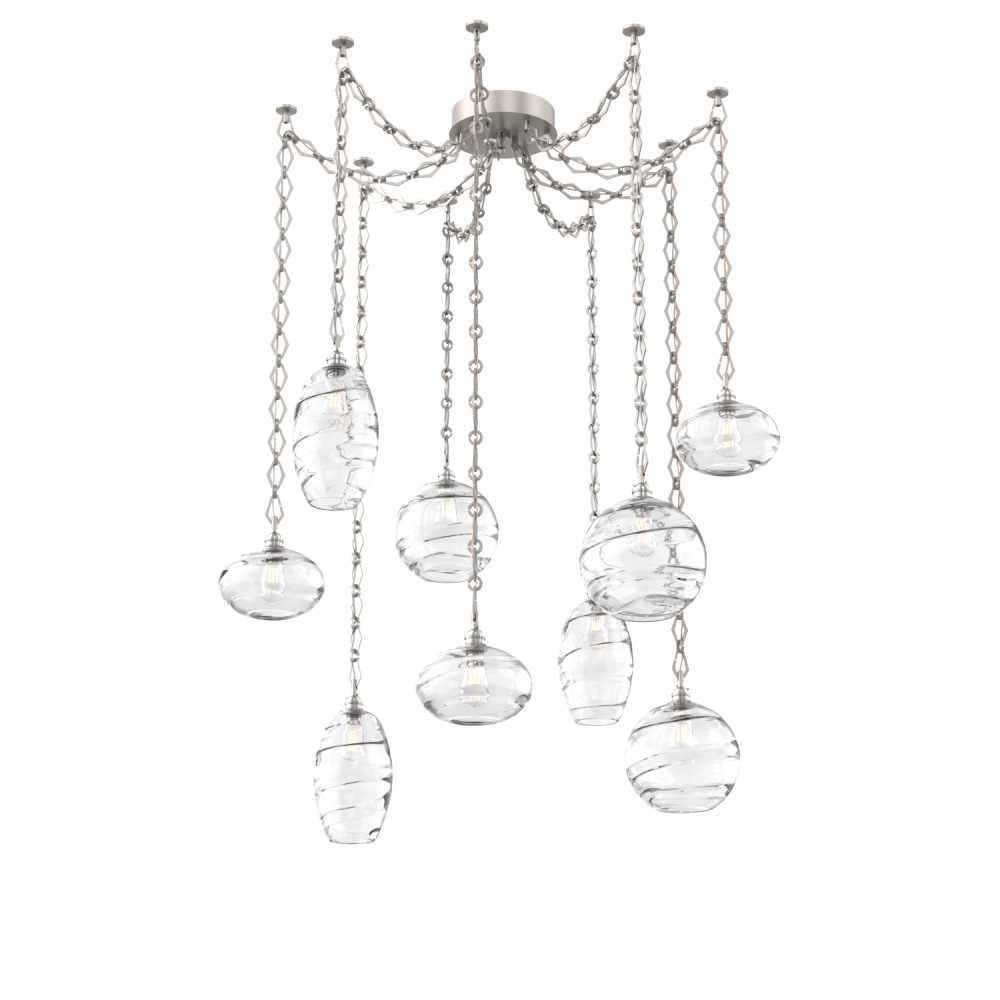 Misto Multi Light Pendant Multi Port Canopy Beige Silver