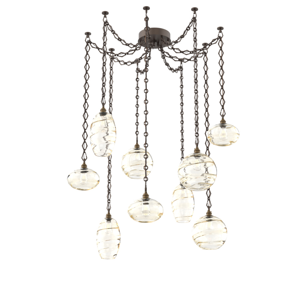 Misto Multi Light Pendant Multi Port Canopy Flat Bronze
