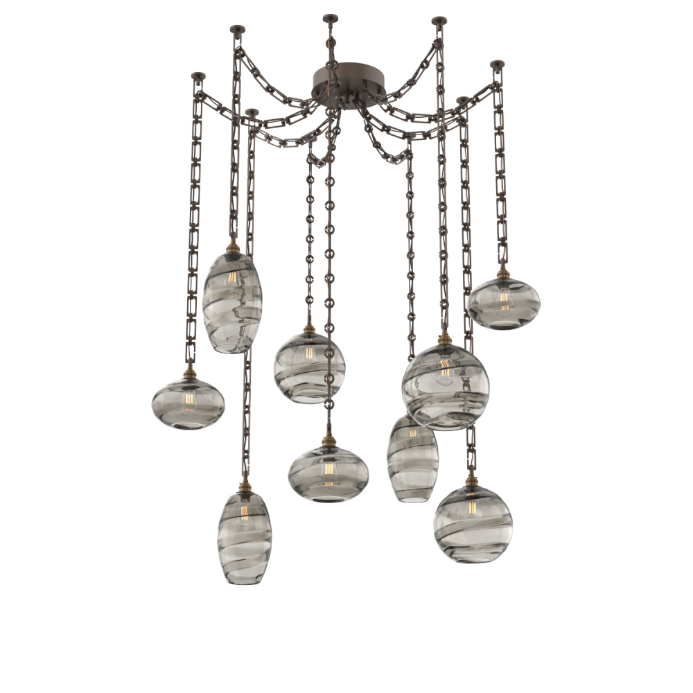 Misto Multi Light Pendant Multi Port Canopy Flat Bronze