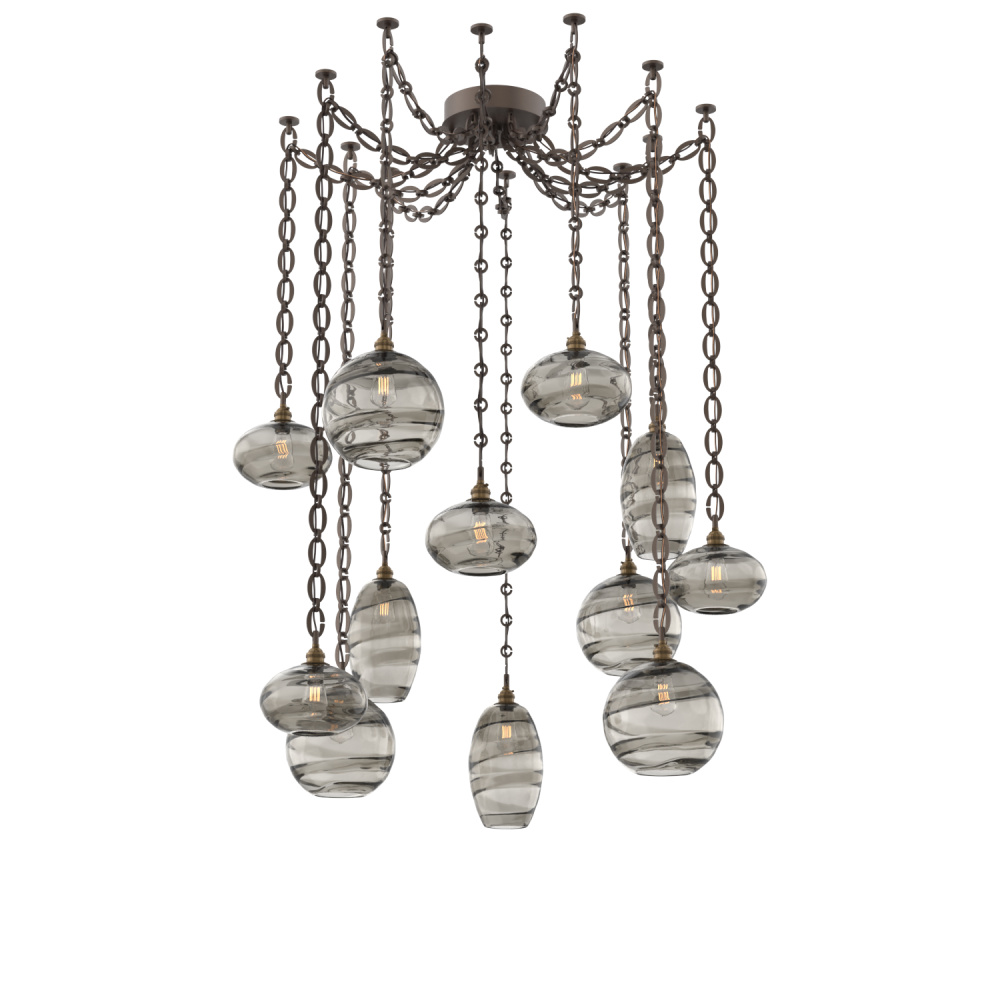 Misto Multi Light Pendant Multi Port Canopy Flat Bronze